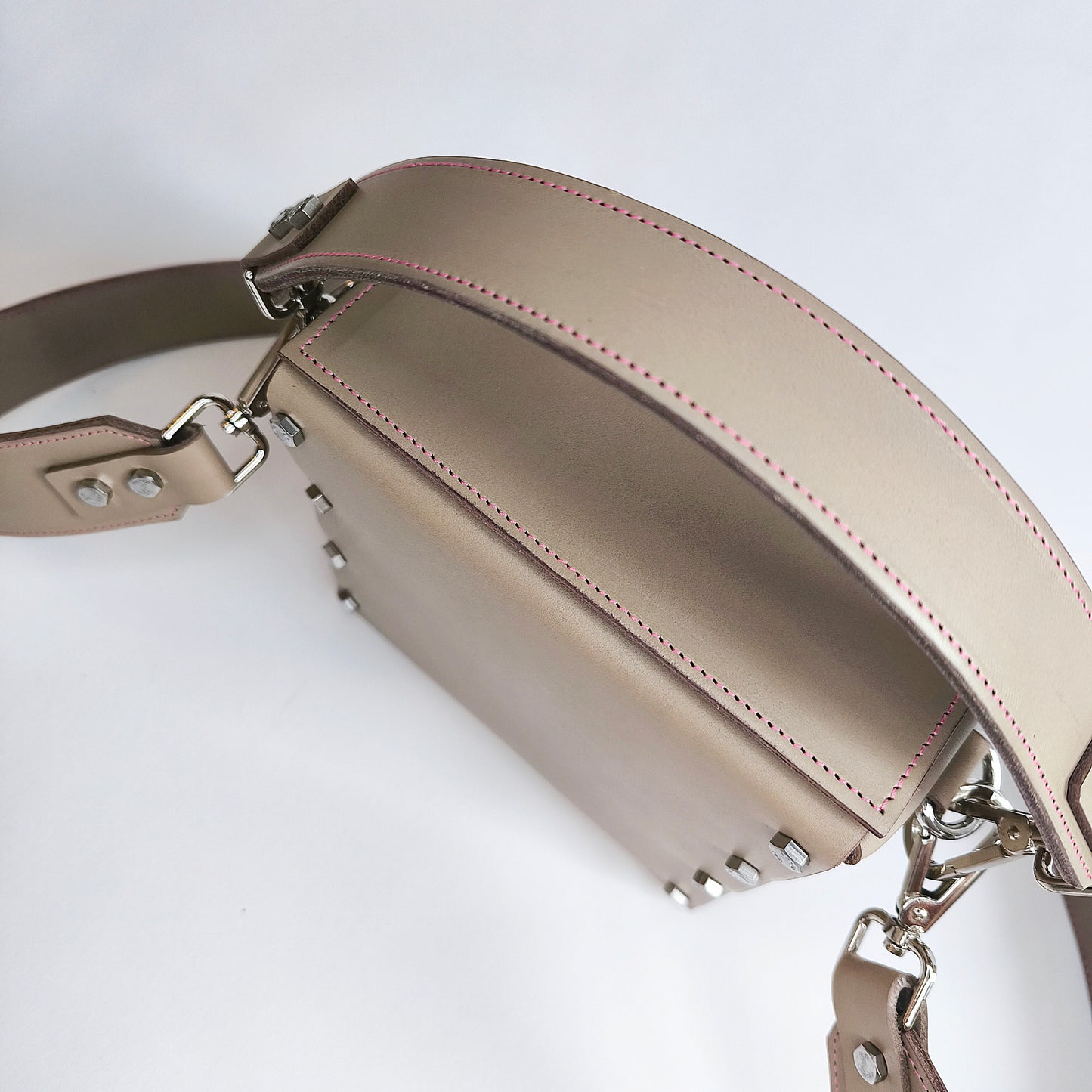 LEATHER HANDBAG "JESSICA" GREY
