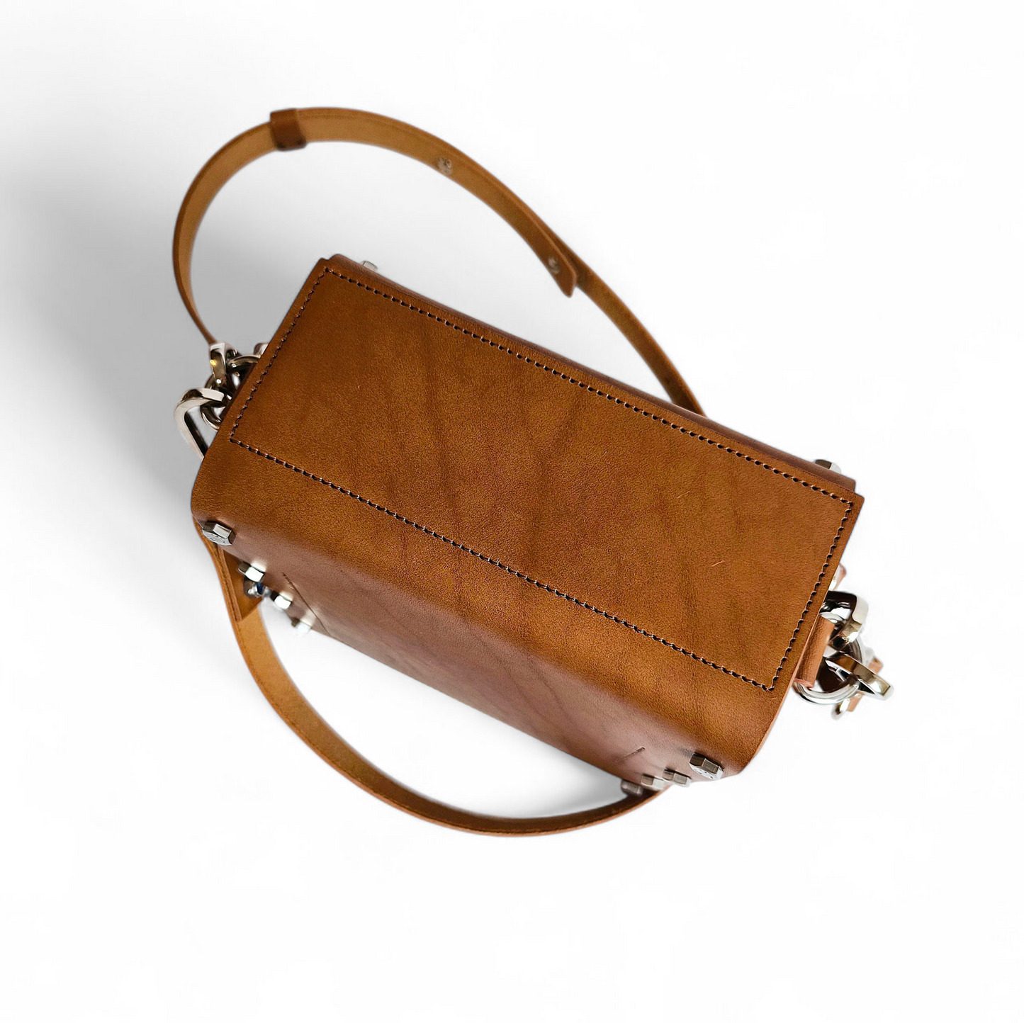 LEATHER HANDBAG "JESSICA" BROWN