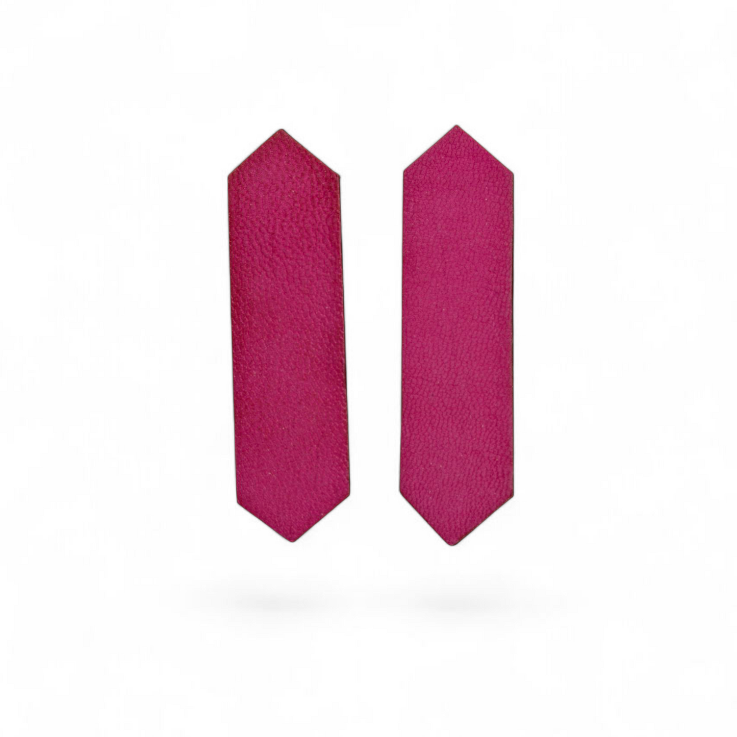 LEATHER EARRINGS JOHANNA - FUCHSIA