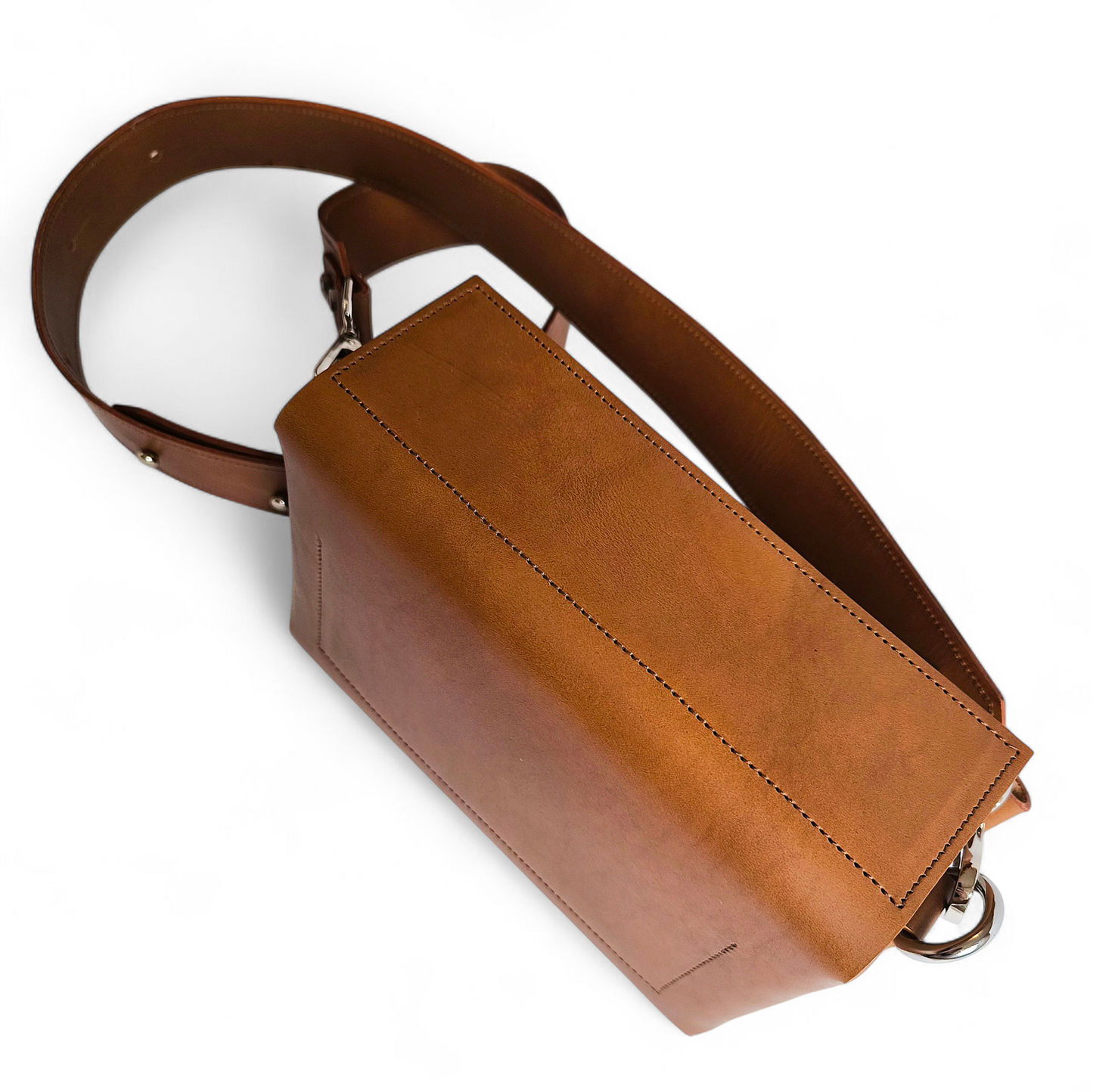 LEATHER HANDBAG "JULIA" BROWN