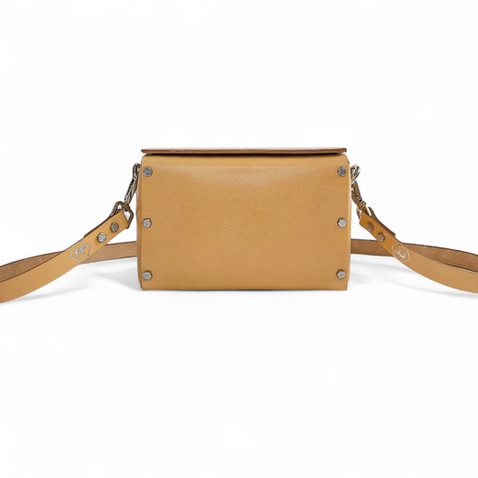 LEATHER HANDBAG "JULIA" BEIGE