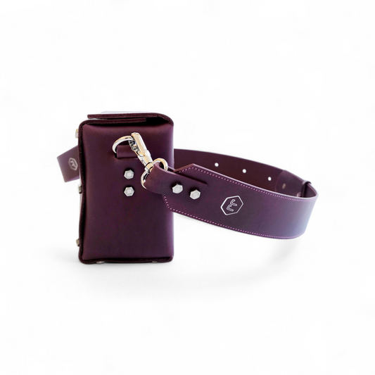 LEATHER HANDBAG "JULIA" VIOLA
