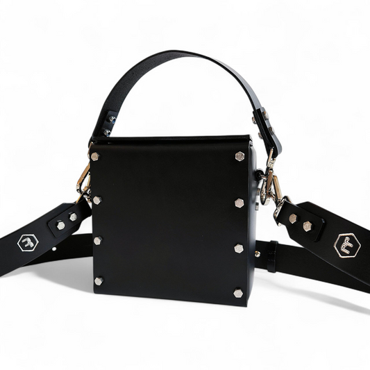 LEATHER HANDBAG "JESSICA" BLACK