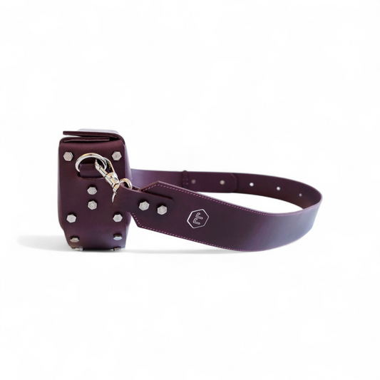 LEATHER HANDBAG "JAMIE" VIOLA