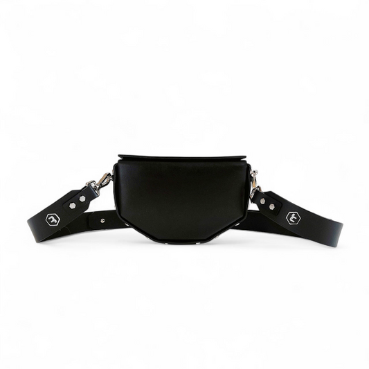 LEATHER HANDBAG "JAMIE" BLACK