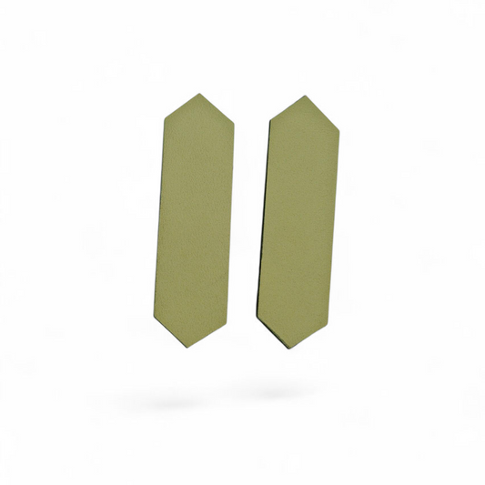 LEATHER EARRINGS JOHANNA - GREY