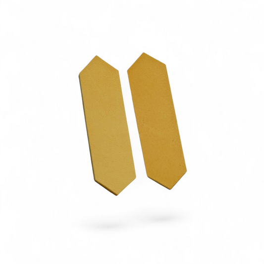 LEATHER EARRINGS JOHANNA - BEIGE