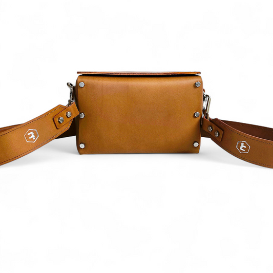 LEATHER HANDBAG "JULIA" BROWN